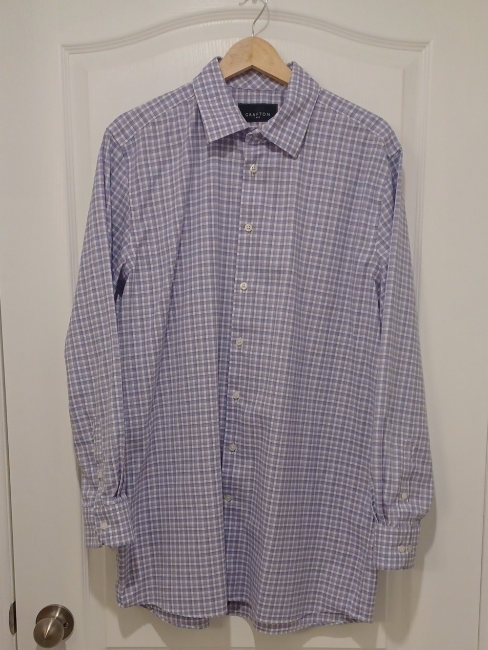 Men's Lavender Check Button-Up Shirt